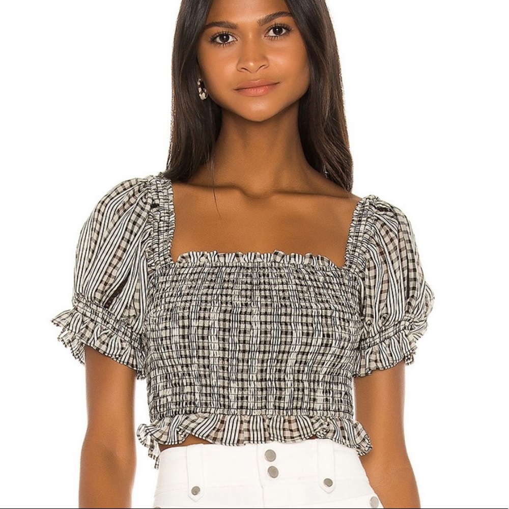 Tularosa Genevieve Black and White Top